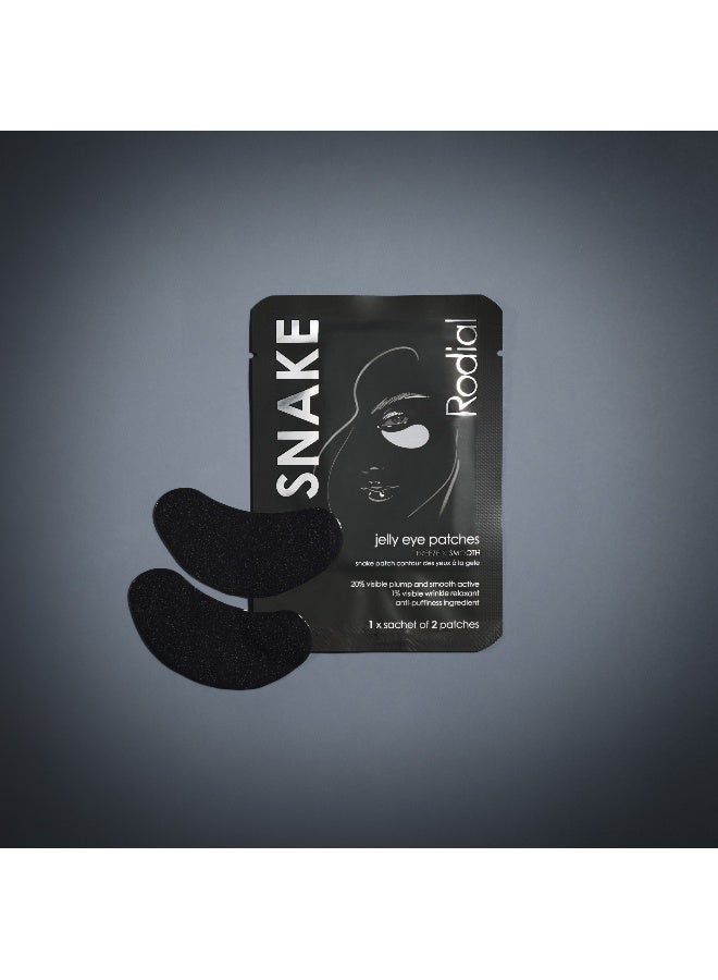 Rodial Snake Jelly Eye Patches x 4 – Instant Freeze for Eye Wrinkles, Syn-Ake™ & Collagen, Smoothing Patch for Fine Line Relief 4 Pairs - Image 4